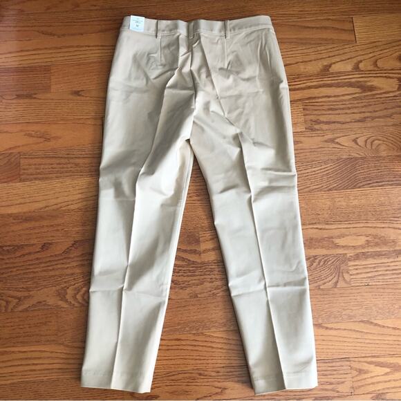 J.McLAUGHLIN Khaki Pippa Cotton Pant Straight Leg Cropped Women’s Size 12 NWT - Picture 7 of 9